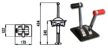 Mando control bipalanca.