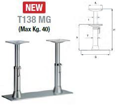 Pie de mesa con doble columna. T138 MG