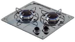 Cocina encimera de gas en inox.