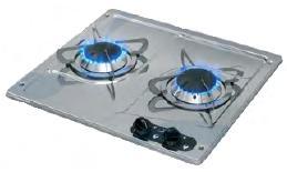 Cocina encimera de gas en inox.