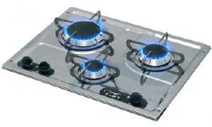 Cocina encimera de gas en inox.