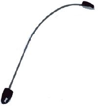 Luz lectura de superficie flexible en inox. base en plástico negro, 8 LEDS multivolt. para interior