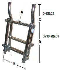 Escalera plegable en inox.