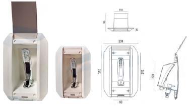 Caja de ducha en plástico ABS.
