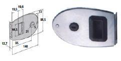 Cierre Southco flush oval. Inox.