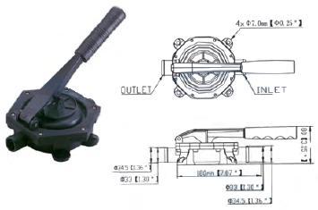 Bomba achique manual.