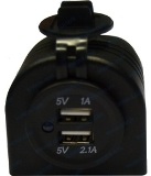 Toma Usb doble / Prise double Usb 12-24V DC