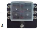 Caja portafusibles Acepets ATO & ATC fuses from 1A to 30A  Led rojo indica fusible roto