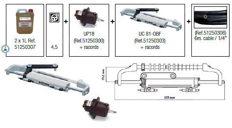 Kit dirección fueraborda. UC 81-OBF.