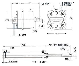 Dirección hidráulica Z-drive.