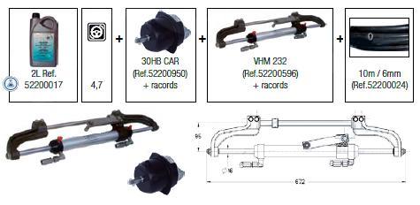 Kit dirección fueraborda. VHM 232.