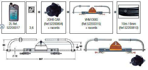 Kit dirección fueraborda. VHM EX80.