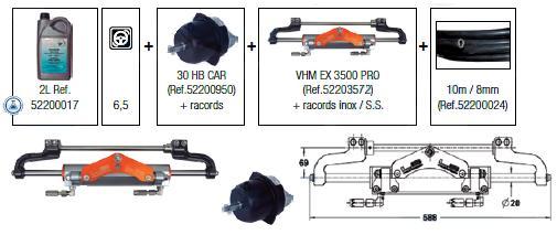 Kit dirección fueraborda. VHMEX 3500PRO