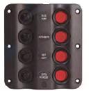 Panel control vertical con interruptores LED iluminados