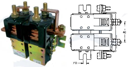 Contactor inversor.