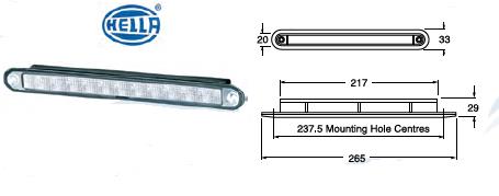 Luz tira superficie de cortesia