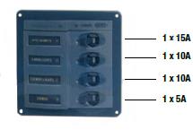 Paneles interruptores ON/OFF con magnetotérmico.