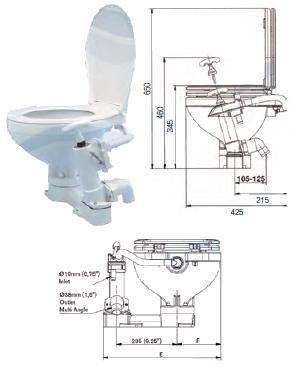 Inodoro manual. Mod.Compact D.