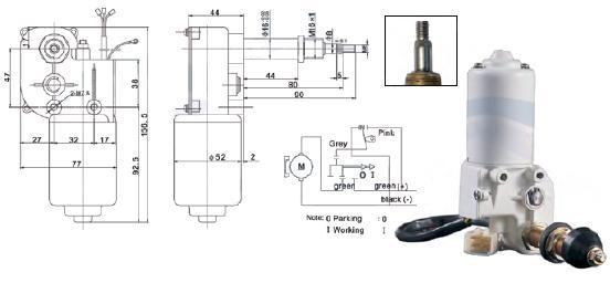 Motor limpiaparabrisas marino.