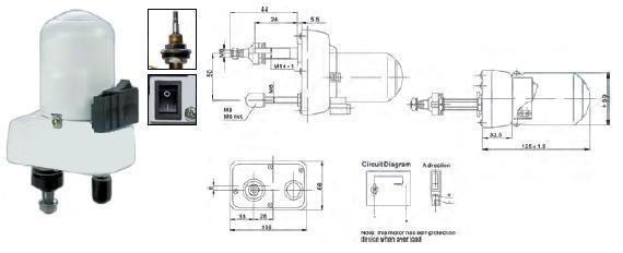 Motor limpiaparabrisas marino.