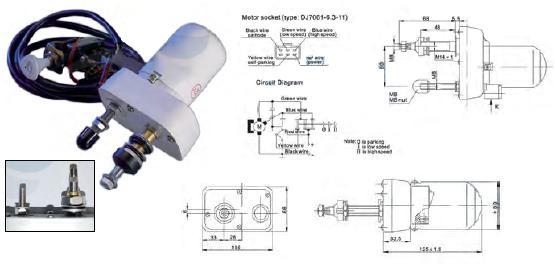 Motor limpiaparabrisas marino.