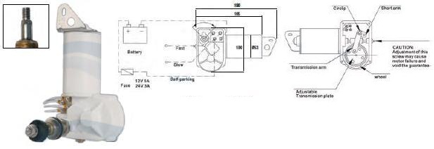 Motor limpiaparabrisas marino.