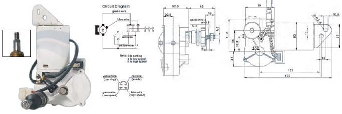 Motor limpiaparabrisas marino.