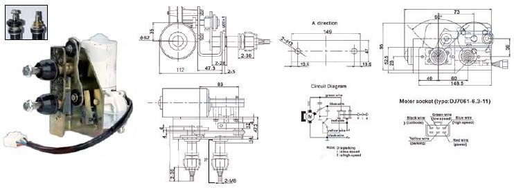 Motor limpiaparabrisas marino.