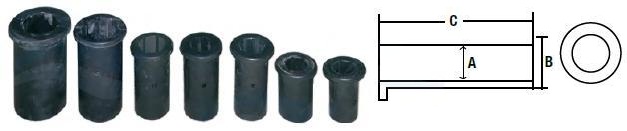 Cojinete de goma.