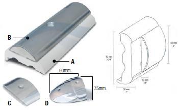 Perfil en INOX en 4 barras de 3m. Sphaera 50.