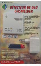 Alarma detector de gas inflamable.