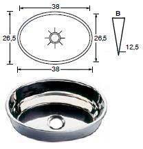 Fregadero inox 380x265mm