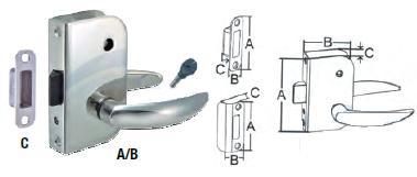 Cerradura puerta con llave.