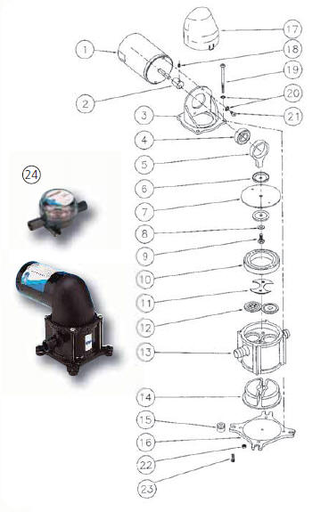 Jabsco 37202 Spare parts list