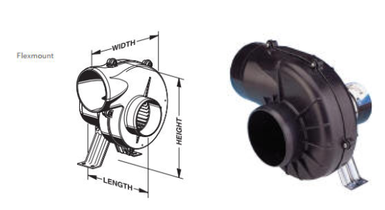 Jabsco heavy duty flex mount blower