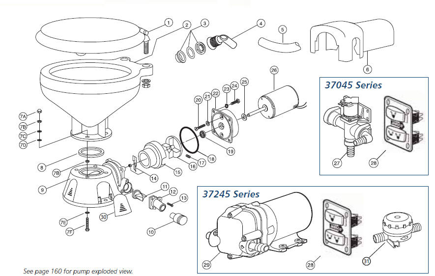 Jabsco quiet flush spare parts