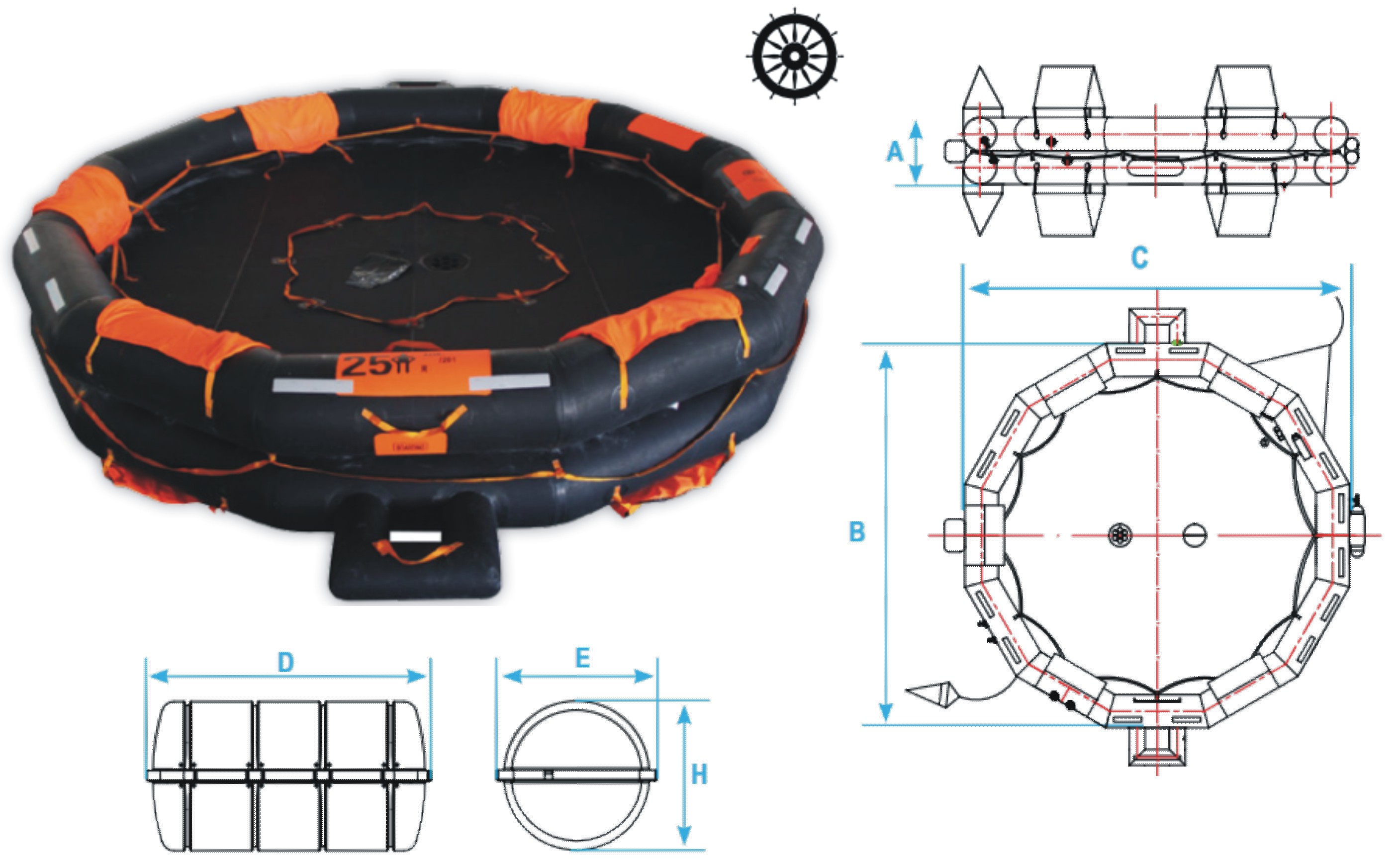 Balsa Salvavidas 25 Person